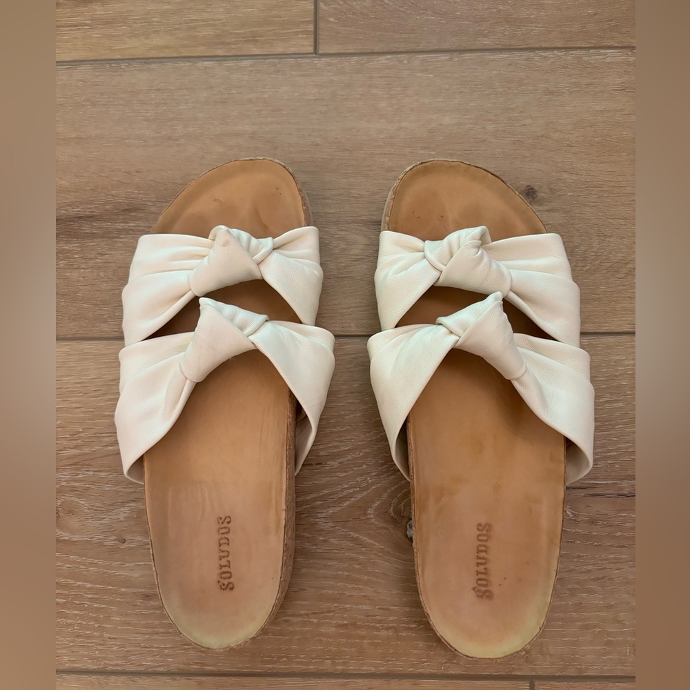 Soludos White Braided Sandal Size 7